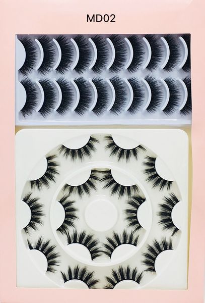 

handmade thick mink lashes 18 pairs set reusable natural long false eyelashes extensions 30sets/lot dhl free