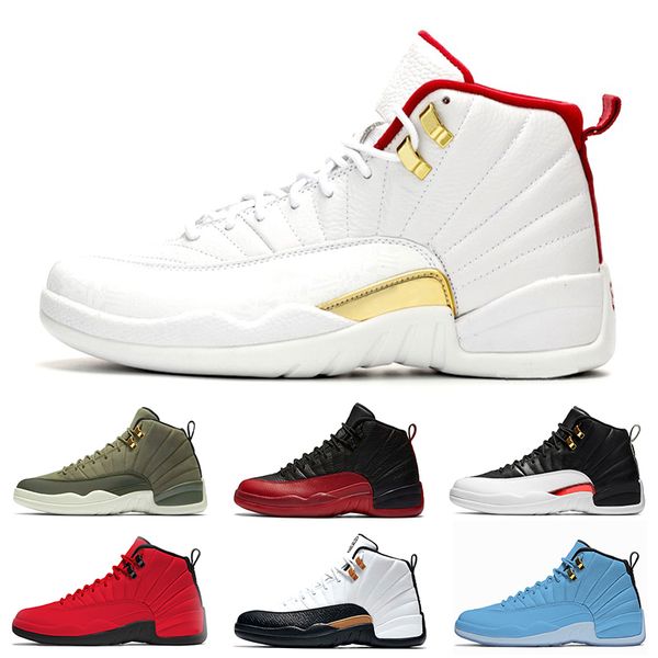 

air jordan retro 12 designer chaussures 12s men basketball shoes cny gym red ovo white mens trainers sport sneakers size 40-47