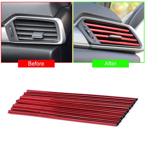 

20cm air conditioner outlet decoration sticker diy colorful 10pcs set suitable for all car models interior mouldings