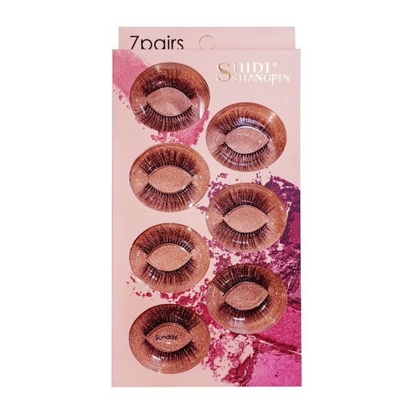

7 pairs false eyelashes long mink wispy lashes makeup natural fake eyelash 7 styles cilios maquiagem