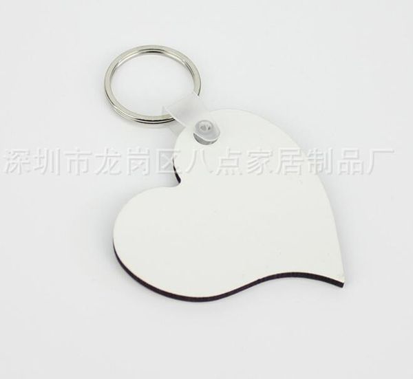 

200pcs love shaped two-sided sublimation blank mdf wooden keychain thermal transfer print design picture personality for bag parts, Black