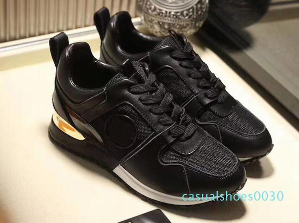 

2019 popular luxury casual shoes designer sneakers fashion women men trainers walking summer breathable run away shoes c30, Black
