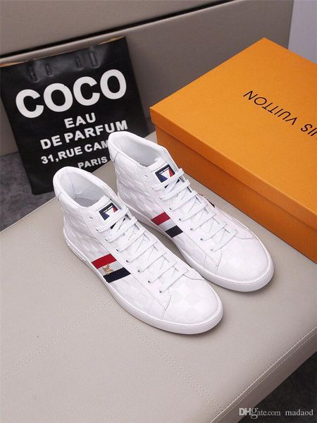 

18ss 2020 высокое качество мужская повседневная обувь летняя тенденция холст обувь высокого верха вулканизированные снизу студент повседневн, Black