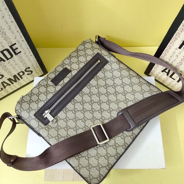 

classic style shoulder bag for men real leather pvc handbags ladies messenger bag adjustable nylon shoulder strap size 29*27.5*3.5cm