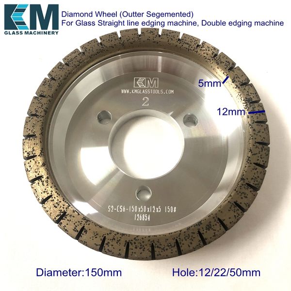 

s2-cs6/diamond wheel 150xdx12x5mm for straight-line edging, mitering, double edging machine(outter segemented crown)