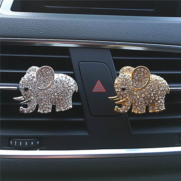 

автомобильный освежитель воздуха автоматический выход воздуха духи клип милый бриллиантовые украшения интерьера слон аксессуары твердый дифф