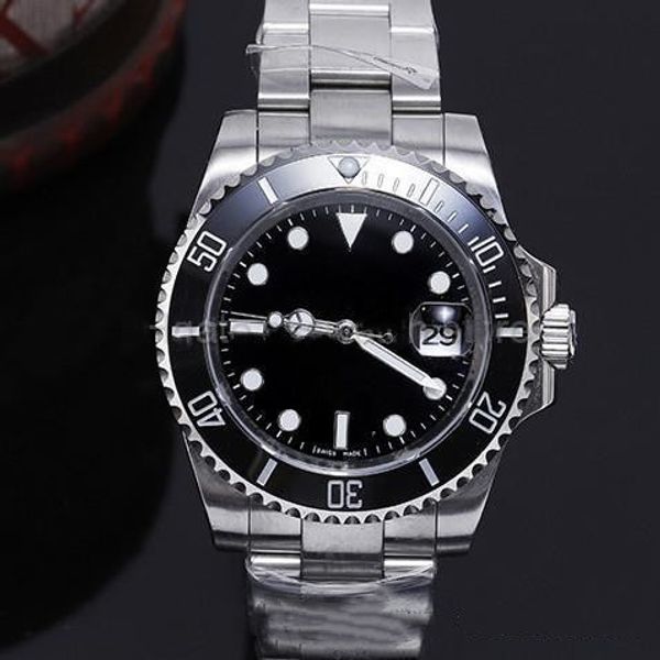 

2019 newly watch quality 18k gold case 40mm black face ceramic ring sapphire glass automatic movement 11 styles choose me'n watches, Slivery;brown