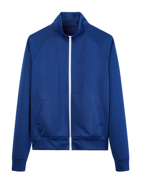 

2017 18 leisure blue long sleeve man zipper jacket, Black;brown