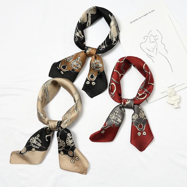 

70cm] small scarves scarf ms. spring and autumn korean wild multi-functional decorative arts chic scarves scarf, Blue;gray