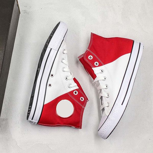 

New Valentine White Red Stitching Classic High-top Canvas Shoes Convas Chuck Star Electro-embroidered Heels Designer Casual Shoe