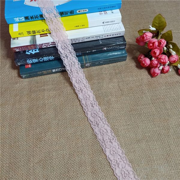 

s1770 width 3cm white elastic colorful lace ribbon trims lace trim for diy crafts material gift packing, Pink;blue