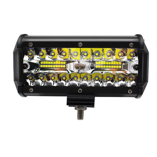 

7 inch 120w 16000lm three rows auto car work waterproof light led for off-road car pickup wagon truck motorcycle suv/atv 12-80v