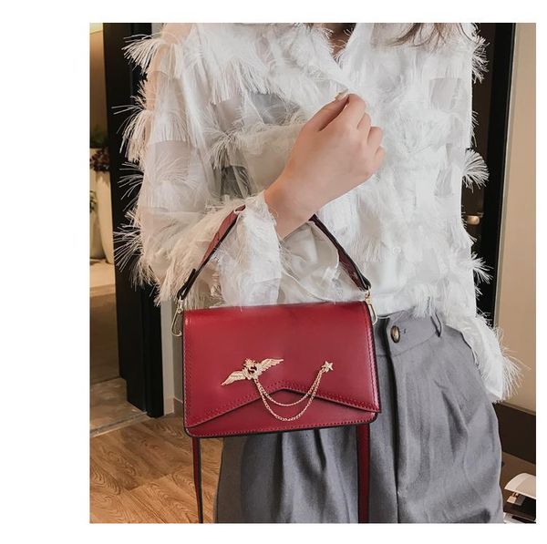 

2019 chain flap bags fashion bag women leather messenger bags handbag wide shoulder strap lady bag sheng