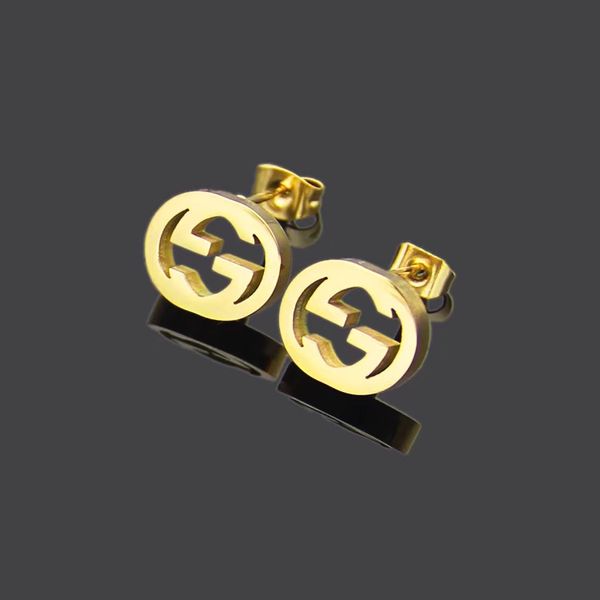 

2020 новое прибытие из нержавеющей стали 316l уха коты hollow письмо позолоченные серьги конструкции способа для женщин party подарки оптом, Golden;silver