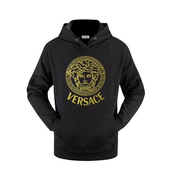 

2019 golden hair designers hoodie hip hop men cotton snake long sleeve casualversace clothing homme sweater sweatshirtsluxury women pullover, Black