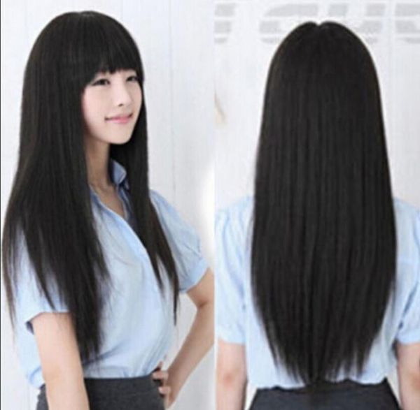 Wig Korean Fashion Long Straight Cosplay Party Women Girl Kaw
