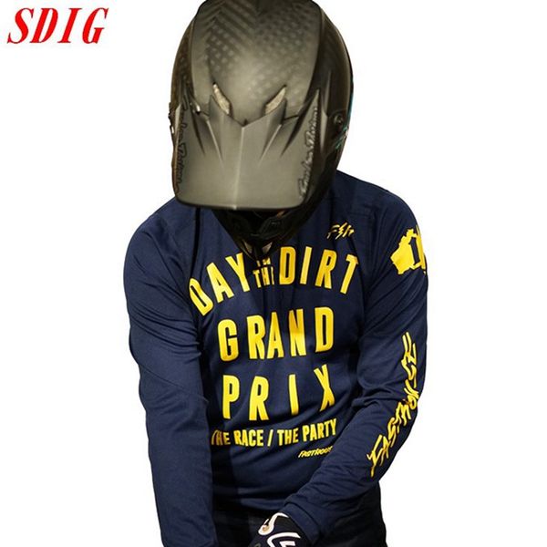 

racing jackets offroad jersey 2021 mx motorcycle downhill bike long-sleeve cycling quick-dry breathable motocross riding gear, Black;red