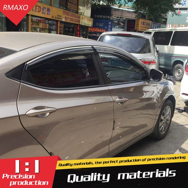 

для elantra пластиковые окна visor vent оттенки вс дождя отражатель guard для hyundai elantra авто аксессуары 4pcs / set 2012-2015