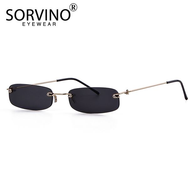 

rectangle sorvino rimless small orange sunglasses 2020 men women 90s designer tiny narrow frameless tint sun glasses shades sp40 ch01, Blue
