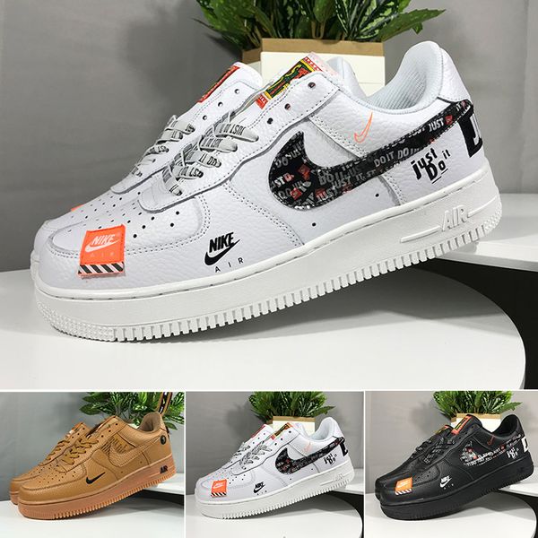 

2019 new men women low cut one 1 casual shoes white black skateboarding shoes classic 1 07 trainers leather vlonefashion shoes hc1p-m6