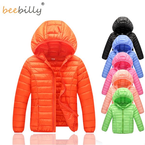 

ultra light boys down jacket for girls cotton jacket coat for girls solid autumn winter warm children coat boy clothes, Blue;gray