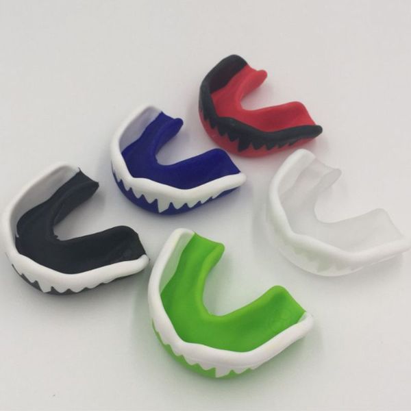 

kids sports mouth guard double colored teeth printed mouldable gum shield
