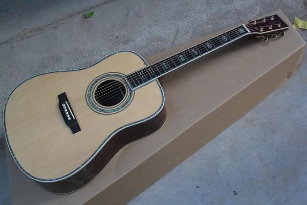 

rounded 41 inch acoustic guitar wood color solid wood panel guitar