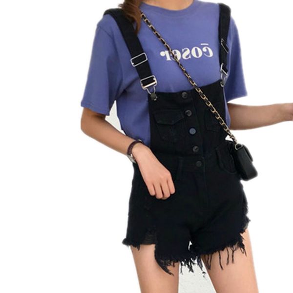 

2019 fashion denim overalls for women jumpsuit female denim rompers womens playsuit salopette straps overalls shorts rompers, Blue