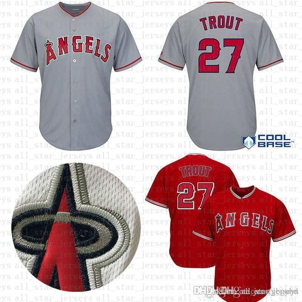 

Stitched 17 Shohei Ohtani 27 Mike Trout Los Angeles Baseball Jerseys Angels CHEAP SALE Trout Jersey FREE SHIPPING