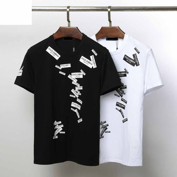 

Dg 2019 ummer men 039 european pari embroidery fa hion men wear t hirt de igner ca ual men 039 cotton t hirt m xxxl