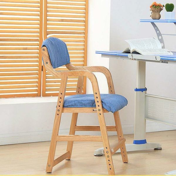 

adjustable lifting child seat solid wood children's study chair back desk chair primary school home writing
