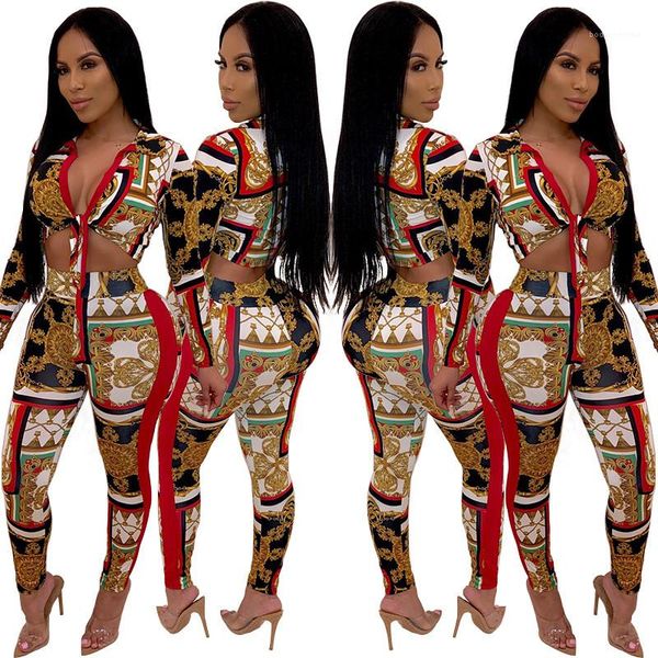 

womens two piece sets skiny v neck two piece pants fashion bow tie womens two piece pants mulit print, White
