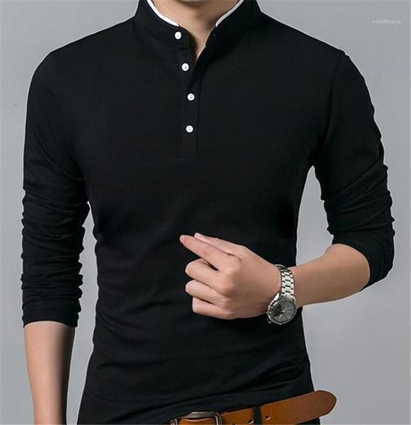 

дизайнер футболки мода пуловер с длинным рукавом мужские тройники повседневная обшитая панелями активная мужская одежда сплошной цвет мужски, White;black