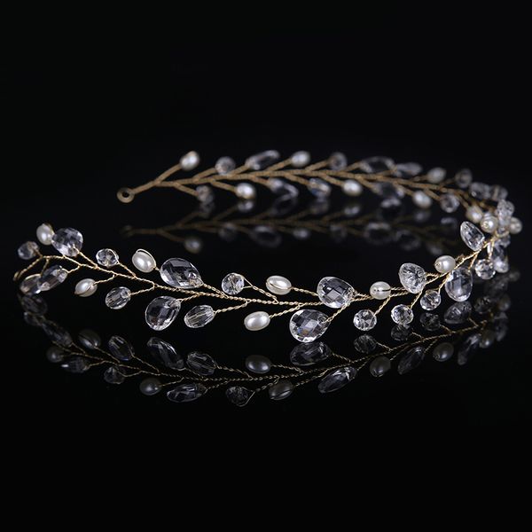 

fashion women tiara hair comb crystal bouquet bridal wedding party hair accessories b88, Golden;white