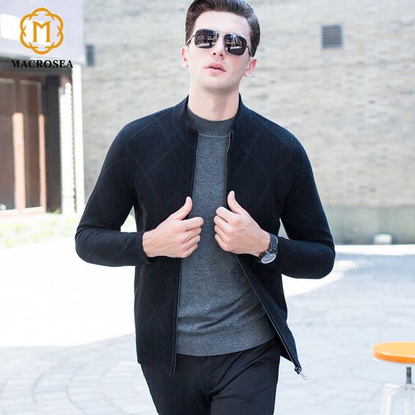 

leisure style men's turtleneck sweatercoat solid color men knitting caigigan classic desigan male thick winter over coat, White;black