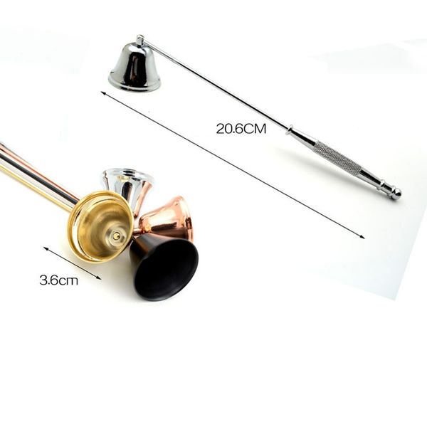 

stainless steel candle wick snuffer candle flame trimmer bell shaped oil lamp scissor cutter wax candle extinguisher za6049