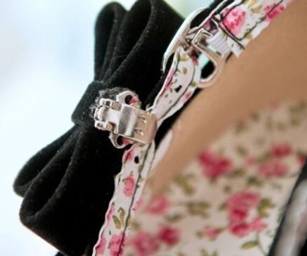 

black/ redwedge heel dress shoes ankle strap pumps 2-colors