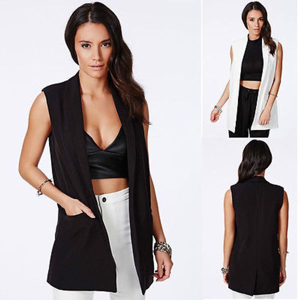 

2015 autumn summer coat tide women coat colete feminino jacket sleeveless jacket, Black;brown