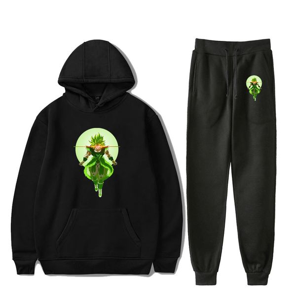 

printing suit women/men fashion long sleeve software autumn hoodies+pants sets 2019 casual streetwear sets, Black