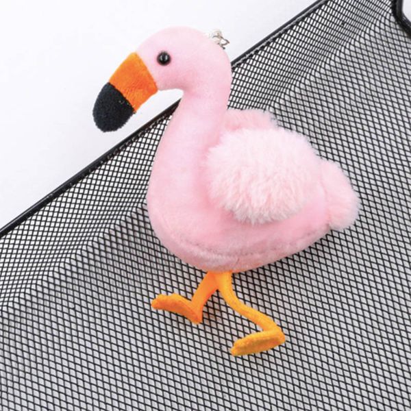 

wholesale 60pcs/lot 14cm new flamingo hanging creative gifts wedding plush keychains toys girls bag car buckle