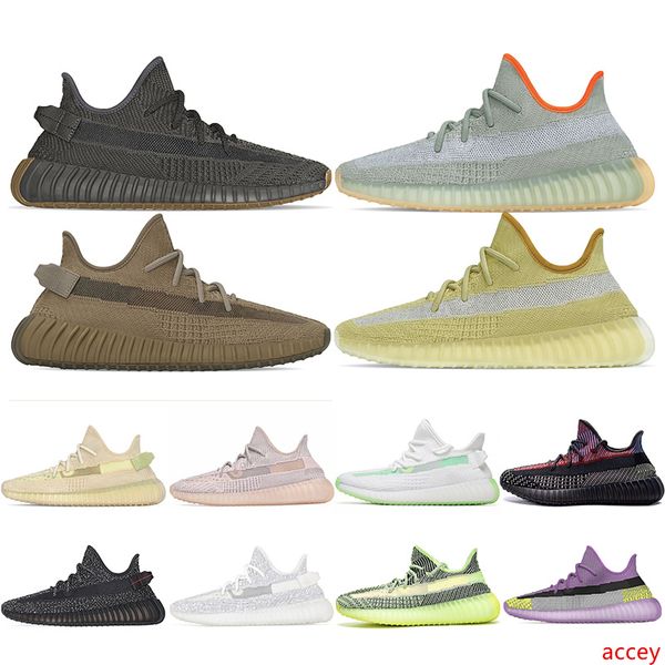 

kanye west running shoes cinder earth yecheil yeezreel marsh desert sage static 3m reflective synth mens sneakers sports runner 36-47