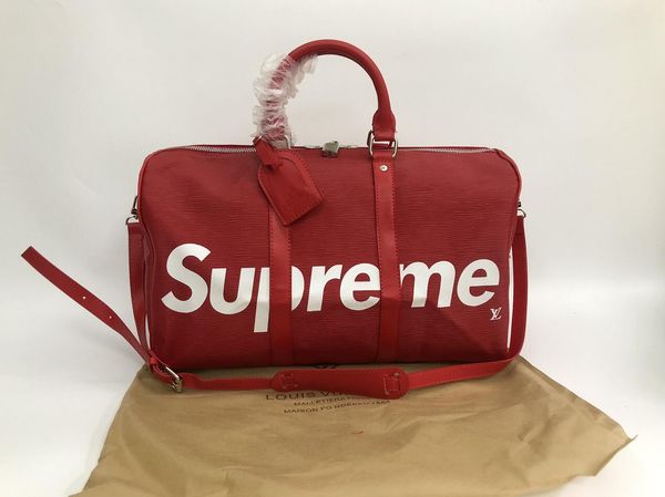 

2019 men duffle bag women travel bags hand luggage designer travel bag men pu leather handbags large cross body bag totes 45cm