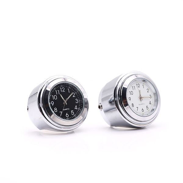 

waterproof chrome motorcycle handlebar loading clock motorcycle accessories 22-25mm white, black 19mar18