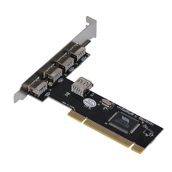 

usb 2.0 4 port 480mbps high speed via hub pci controller card adapter