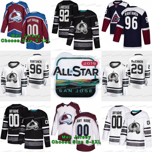 

2019 All Star Colorado Avalanche Mikko Rantanen Nathan MacKinnon Gabriel Landeskog Tyson Barrie Semyon Varlamov Samuel Girard Jersey