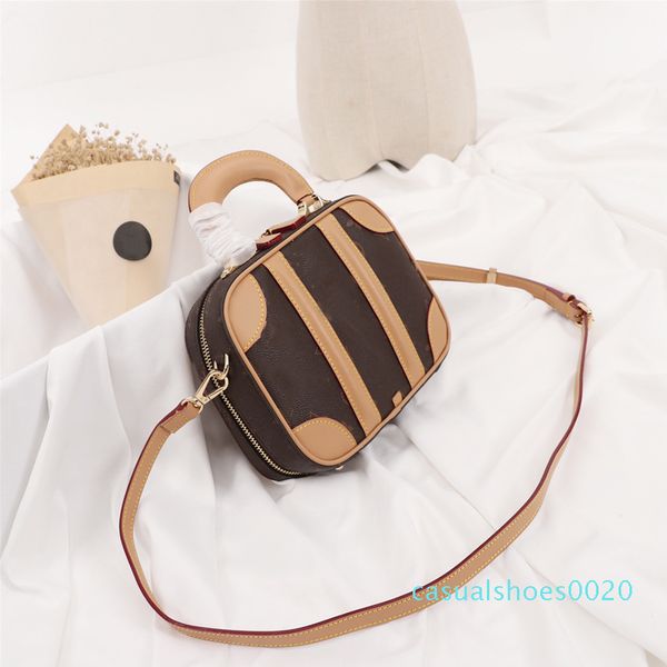 

designer luxury crossbody single shoulder bag handbags 19 mini luggage vintage classic women canvas aged vvn real leather lady purse ac20