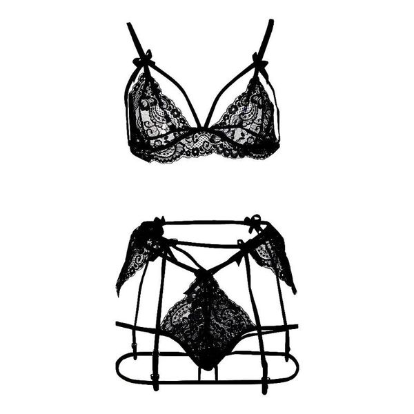 

новое сексуальное женское белье женское нижнее белье пижамы кружевной бюстгальтер трусики стринги подвязки комплект поддержки dropshipping f, Red;black