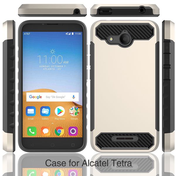 

for alcatel tetra cricket shock absorption hybrid armor defender protective case cover for alcatel tetra/5041c b