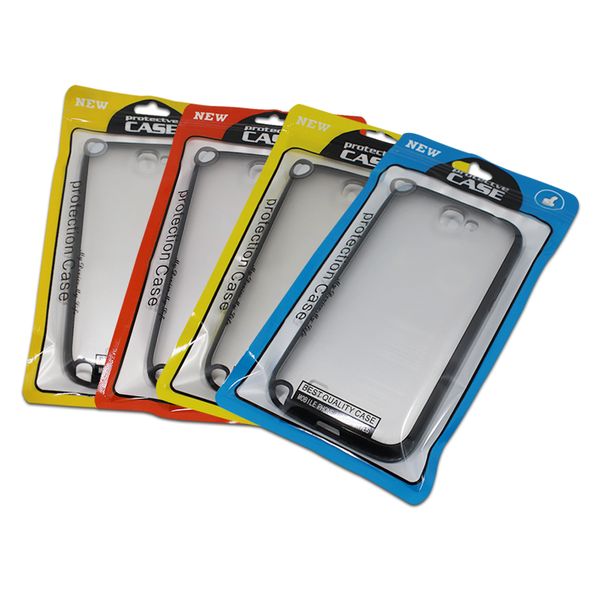 

100pcs/ lot 12*21cm plastic zip lock cell phone case event bags with hang hole for mobile phone shell packaging zipper bag