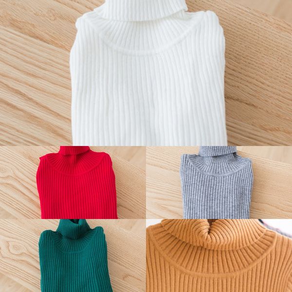 

winter core-covered yarn base shirt for boys and girls children turtleneck base knitted sweater sweater t007, Blue